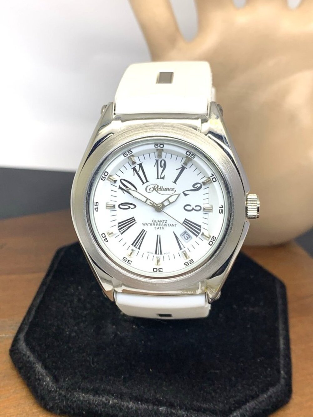 Reliance By Croton Men's Watch RE306051 Quartz White Dial Rubber Strap 42mm